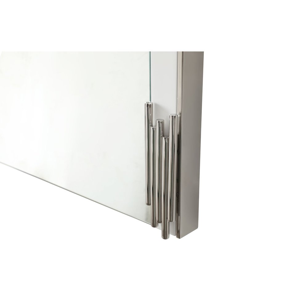 Modrest Token - Modern White & Stainless Steel Mirror. Picture 4