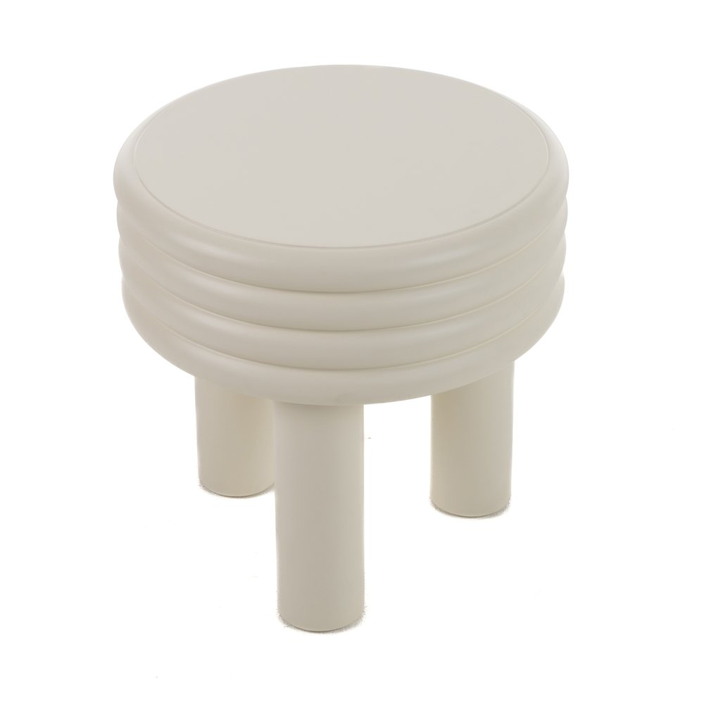 Modrest Townley - Contemporary White Round End Table. Picture 2