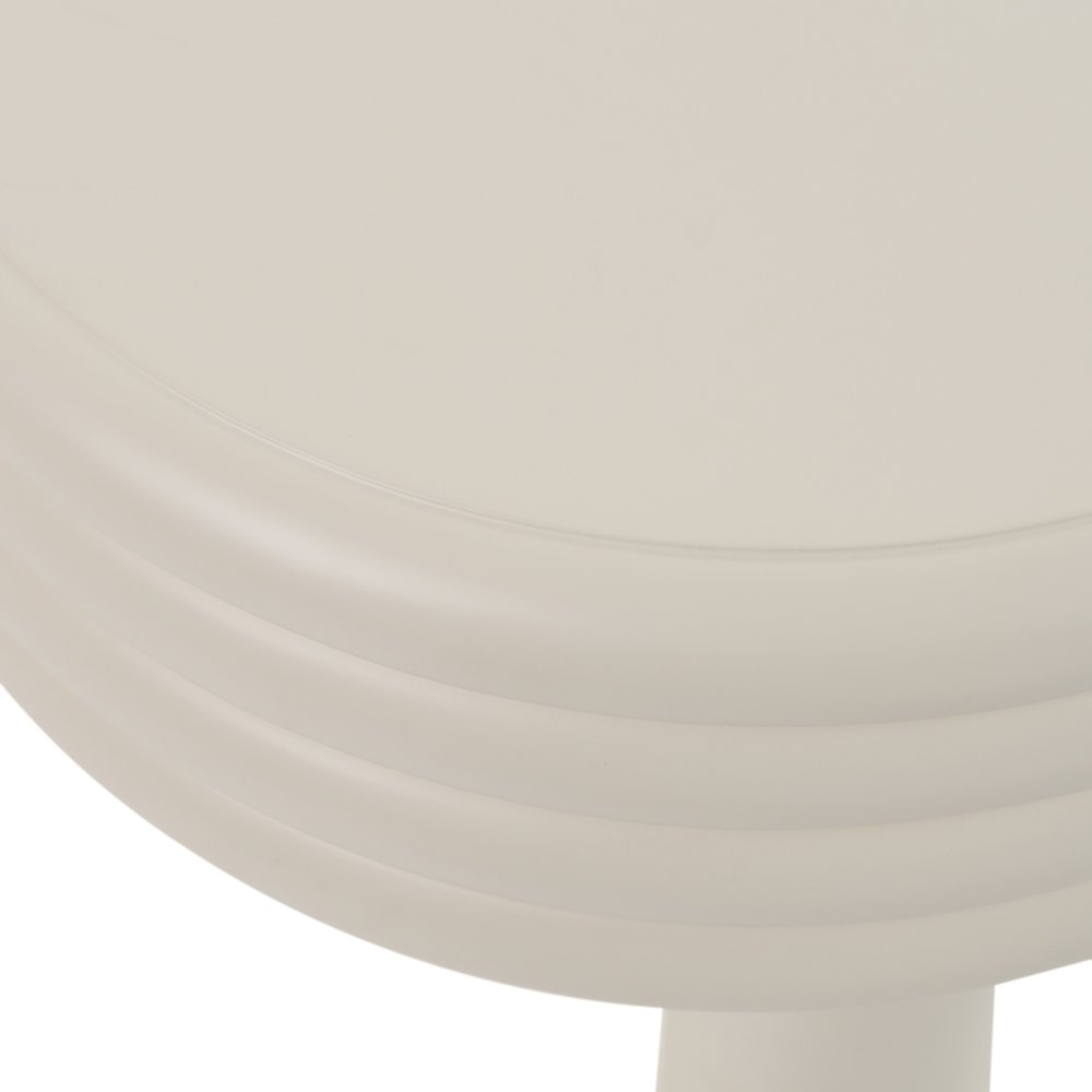 Modrest Townley - Contemporary White Round End Table. Picture 5