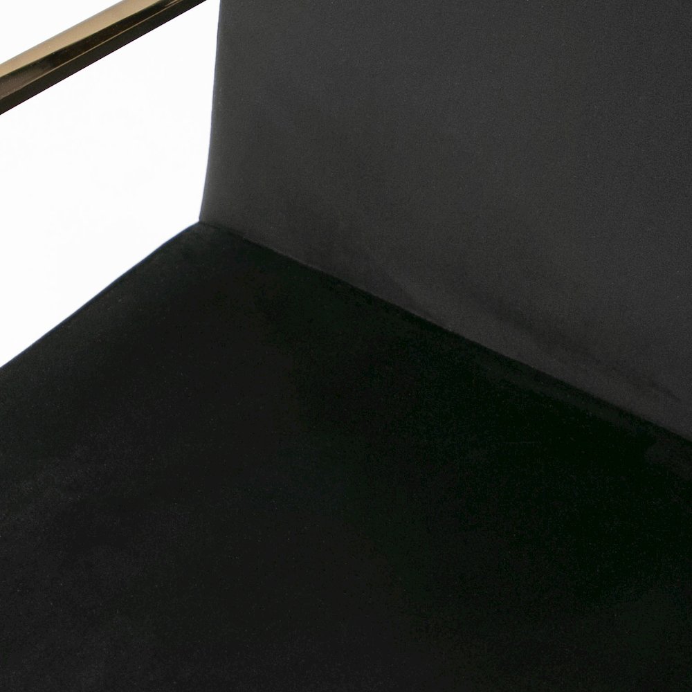 Modrest Trea - Modern Black Velvet & Rosegold Dining Chair. Picture 5