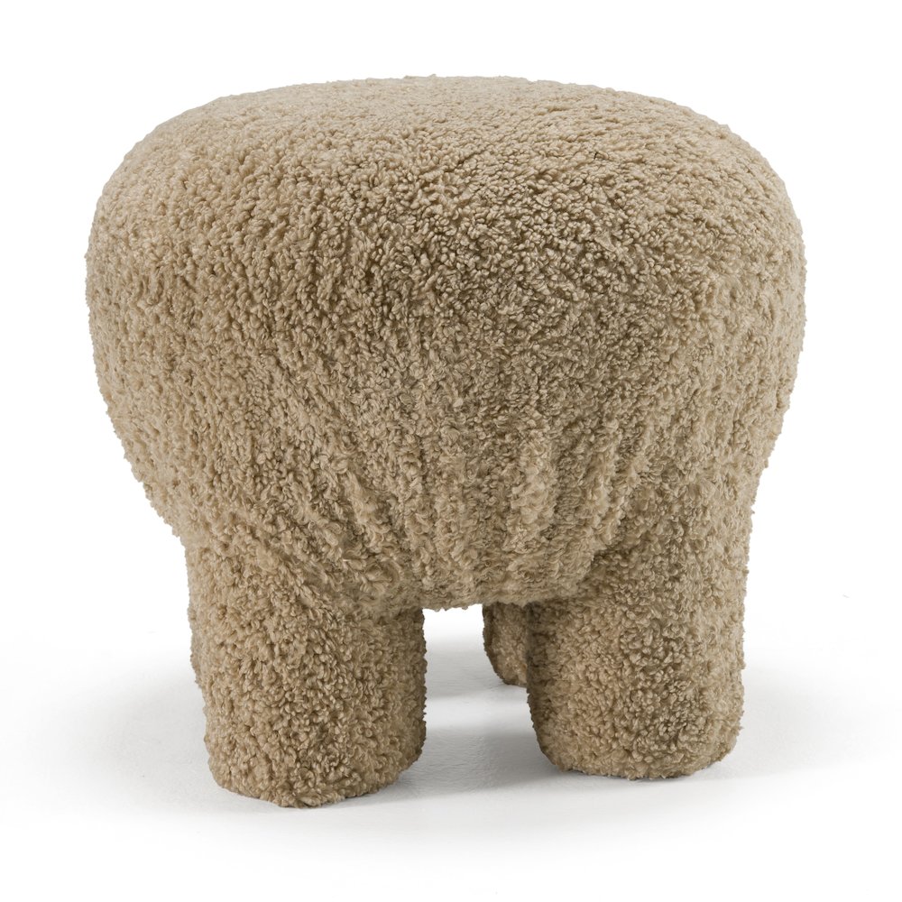 Divani Casa Trevor - Modern Tan Fabric Ottoman. Picture 1