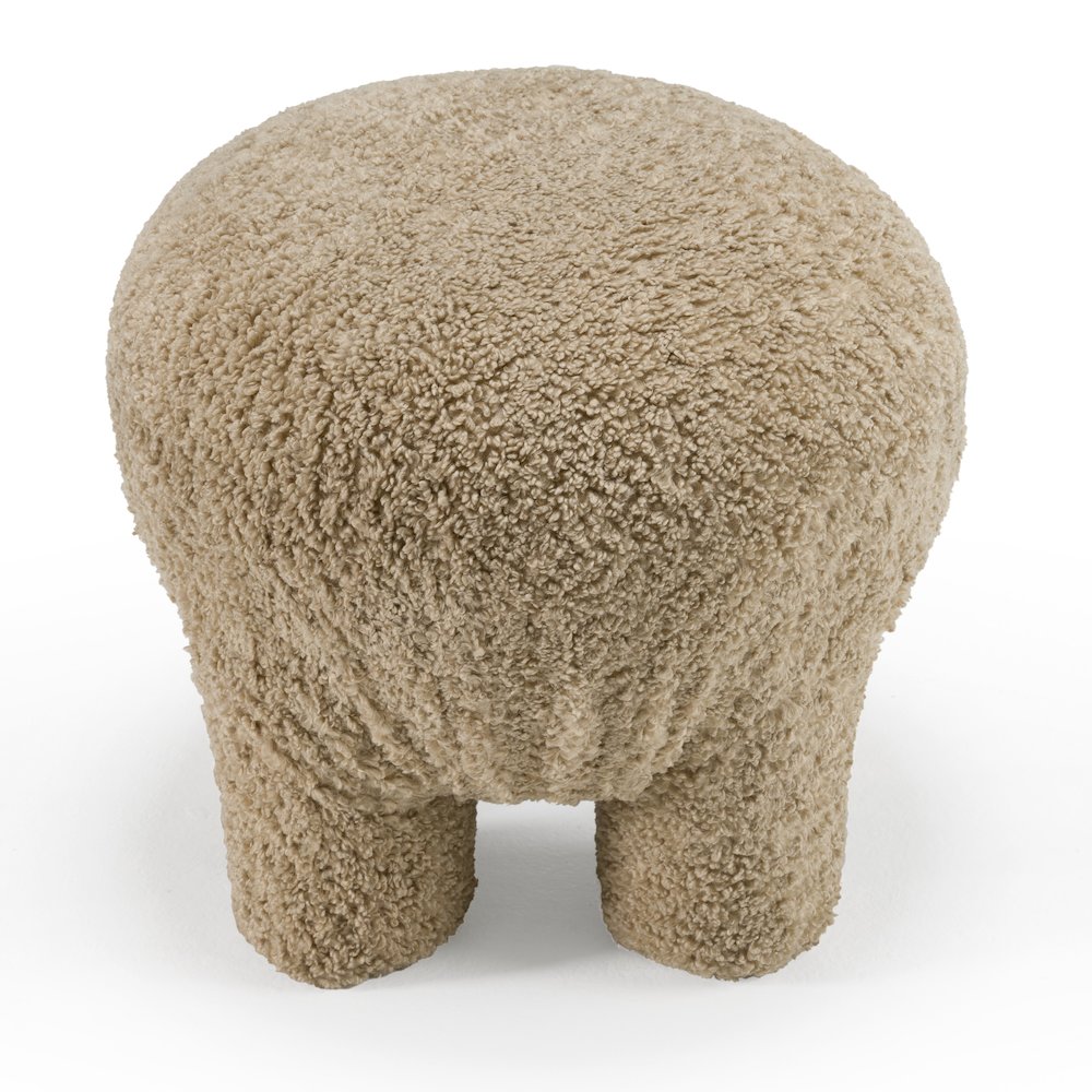 Divani Casa Trevor - Modern Tan Fabric Ottoman. Picture 2