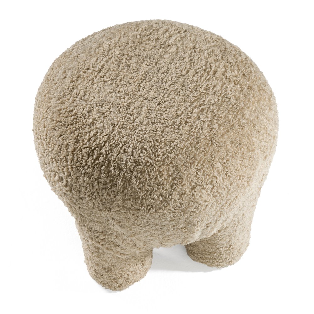 Divani Casa Trevor - Modern Tan Fabric Ottoman. Picture 3