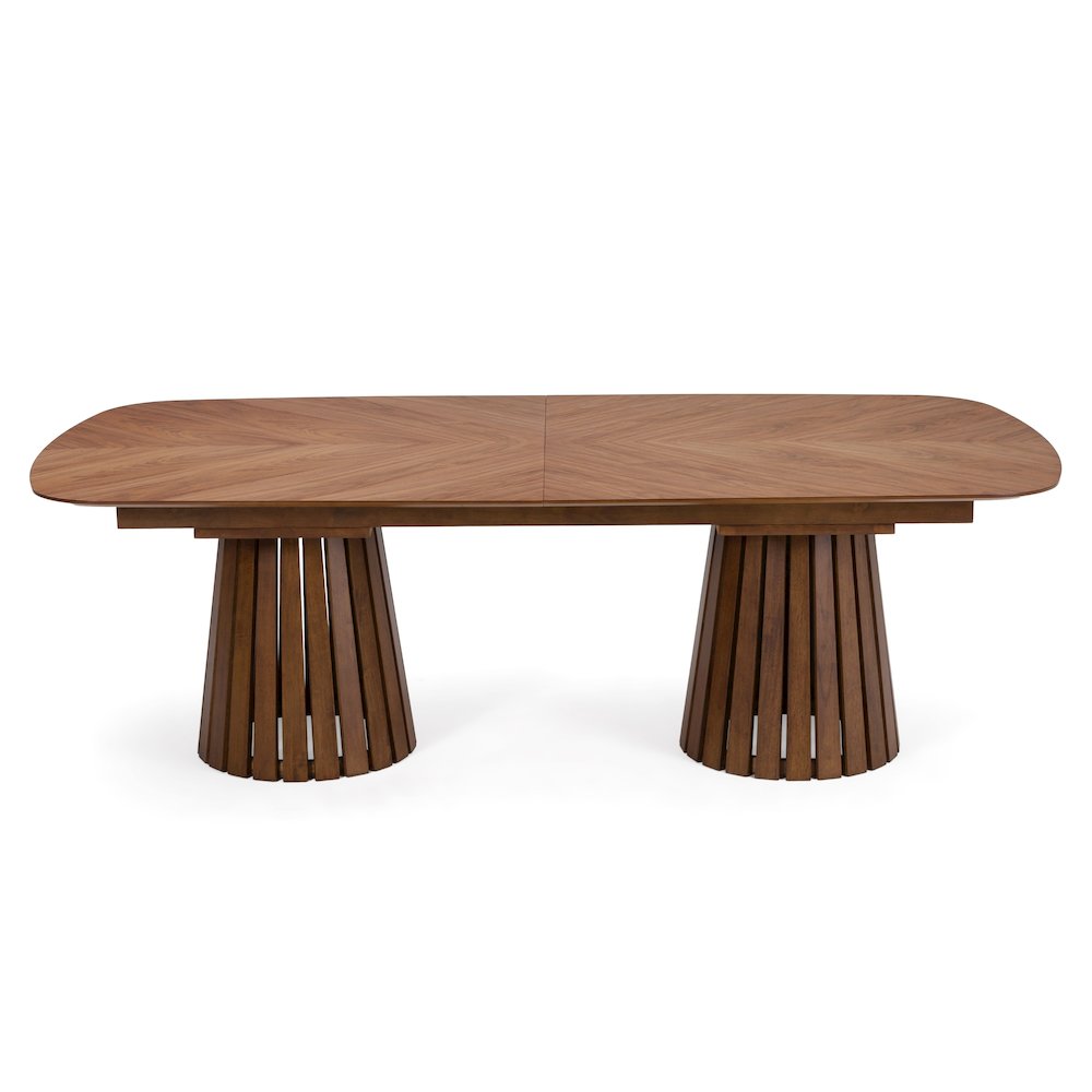 Modrest Truman - Mid-Century Modern Walnut Extendable Dining Table. Picture 4