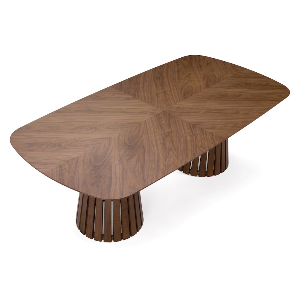 Modrest Truman - Mid-Century Modern Walnut Extendable Dining Table. Picture 5