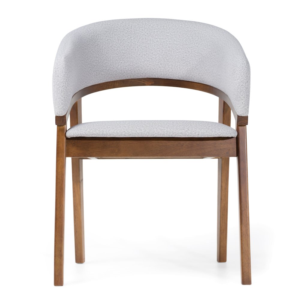 Modrest Truman - Mid-Century Modern Grey + Walnut Dining Chair. Picture 3