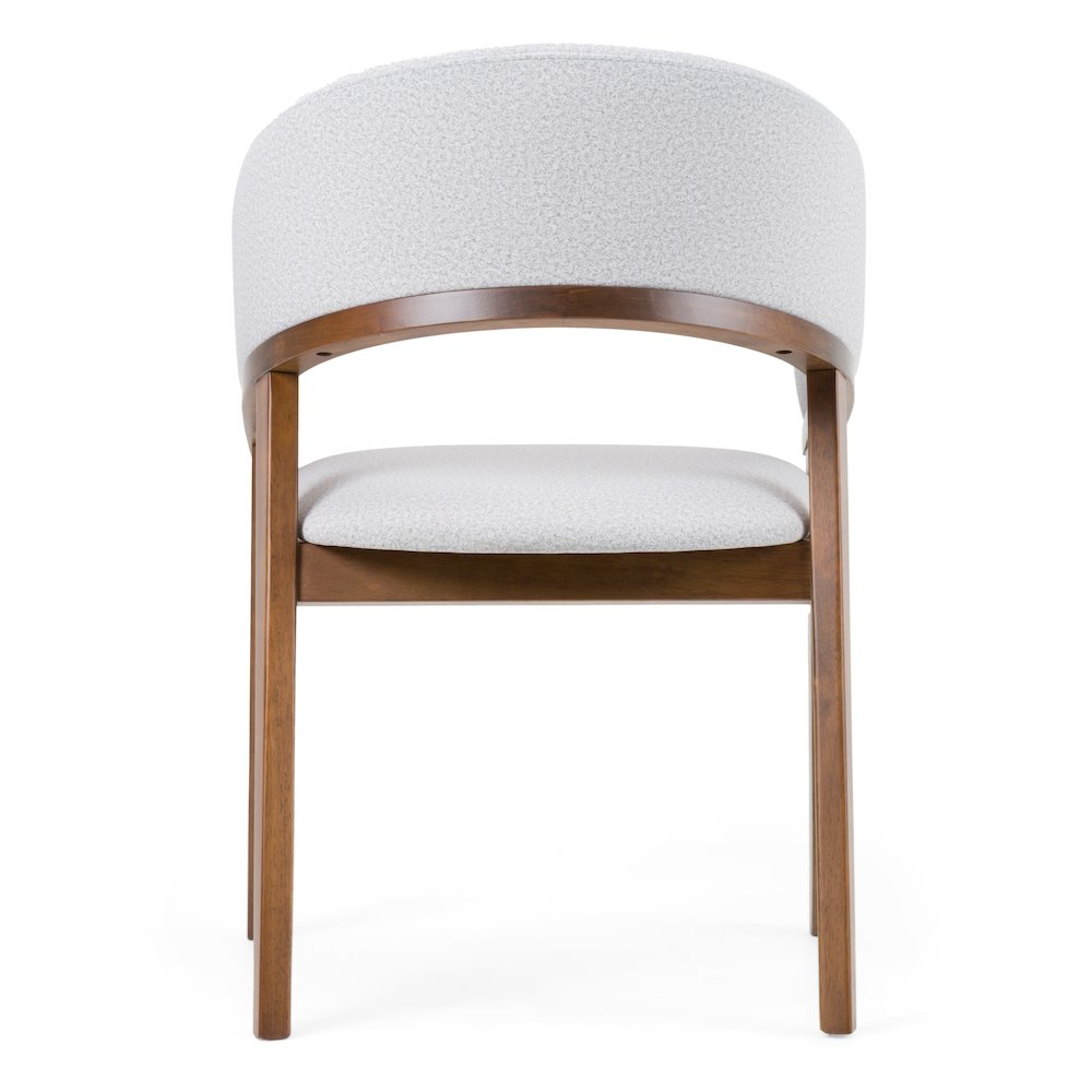 Modrest Truman - Mid-Century Modern Grey + Walnut Dining Chair. Picture 5