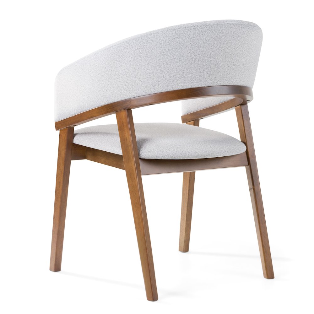 Modrest Truman - Mid-Century Modern Grey + Walnut Dining Chair. Picture 6