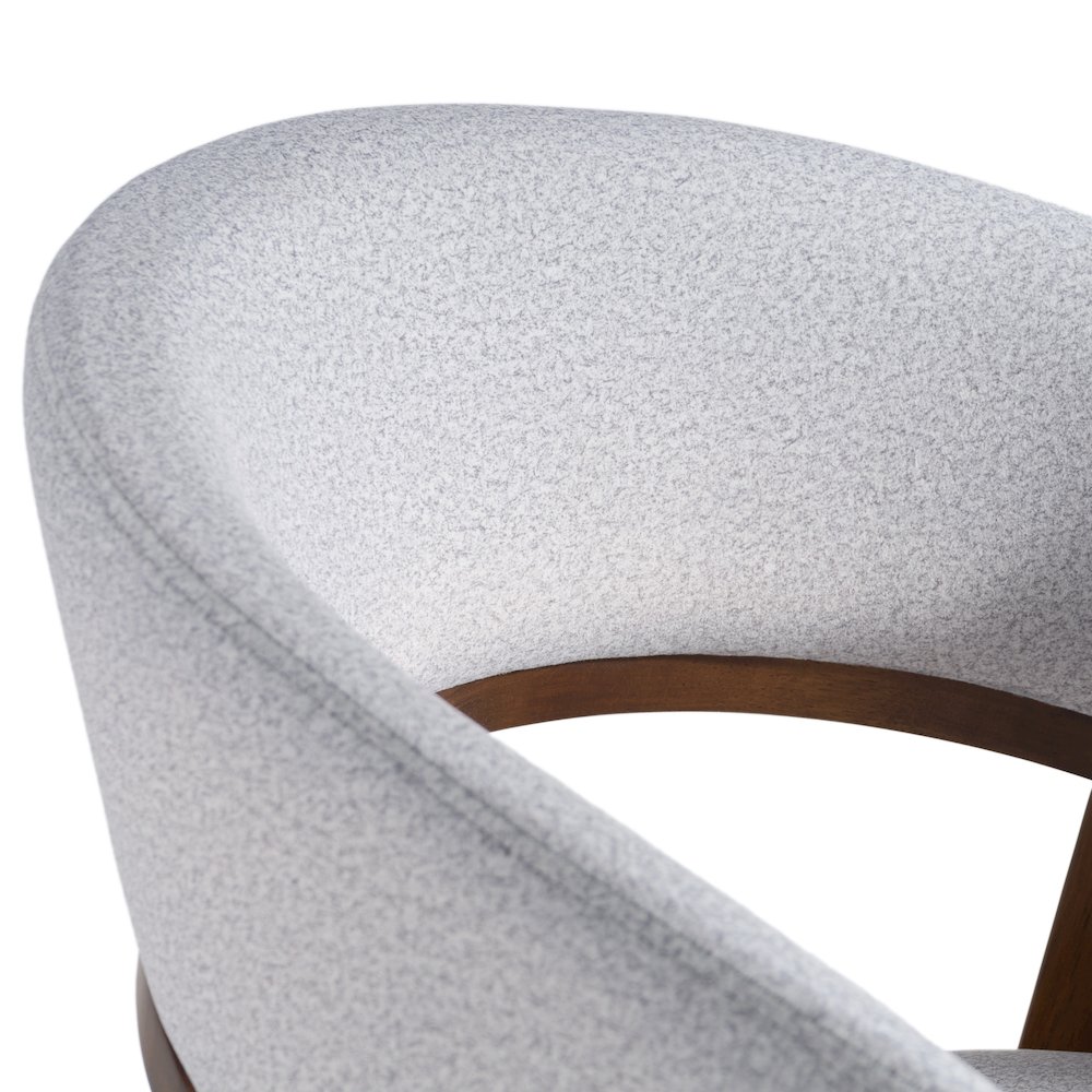 Modrest Truman - Mid-Century Modern Grey + Walnut Dining Chair. Picture 7