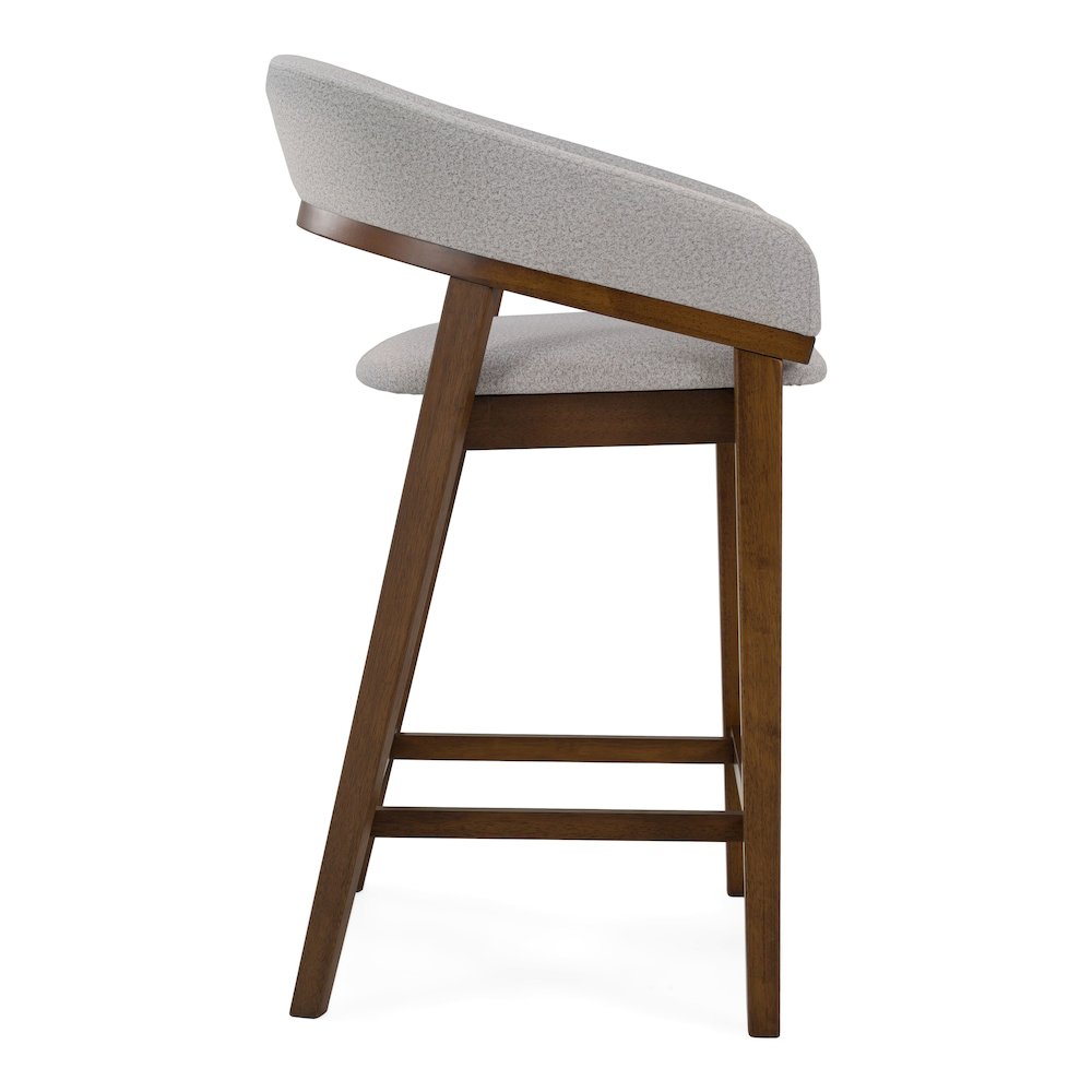 Truman - Mid-Century Modern Grey Walnut Counter Chair (Set of 2). Picture 3