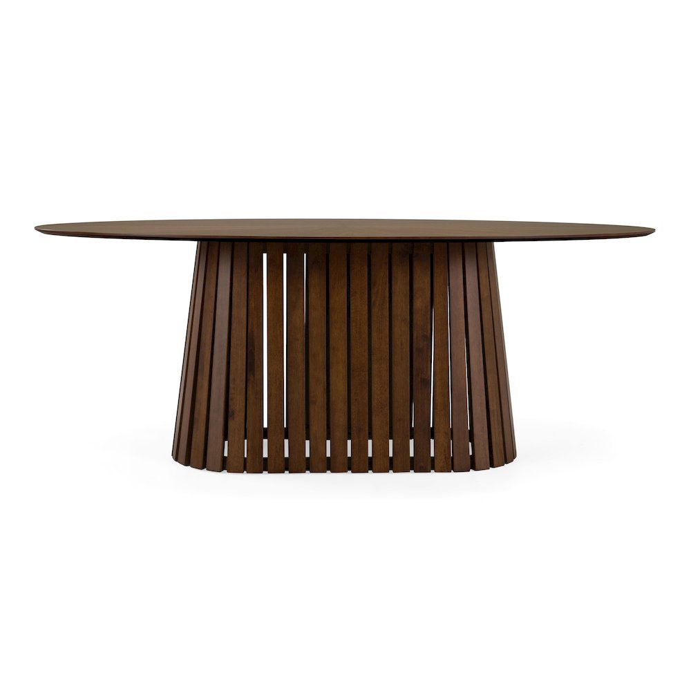 Truman - Mid-Century Modern Walnut Oval Dining Table. Picture 1