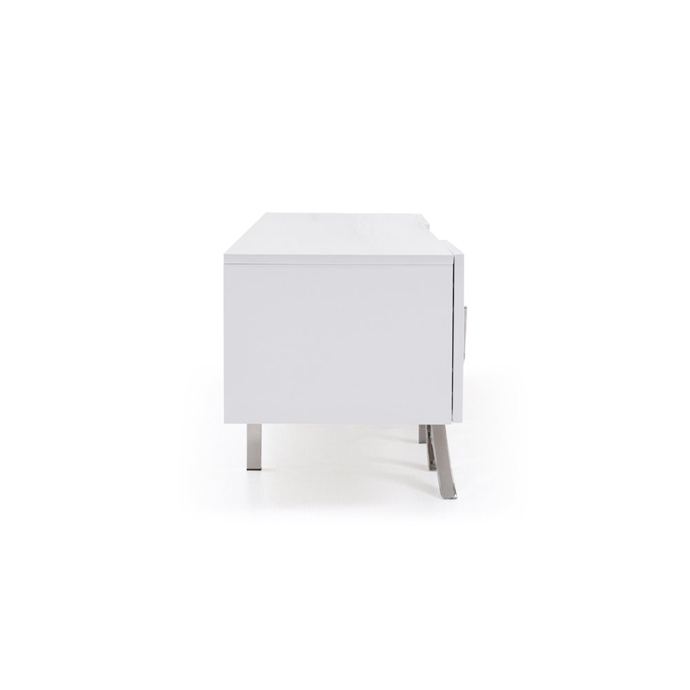 Modrest Legend 79"-Wide Modern White TV Stand. Picture 4