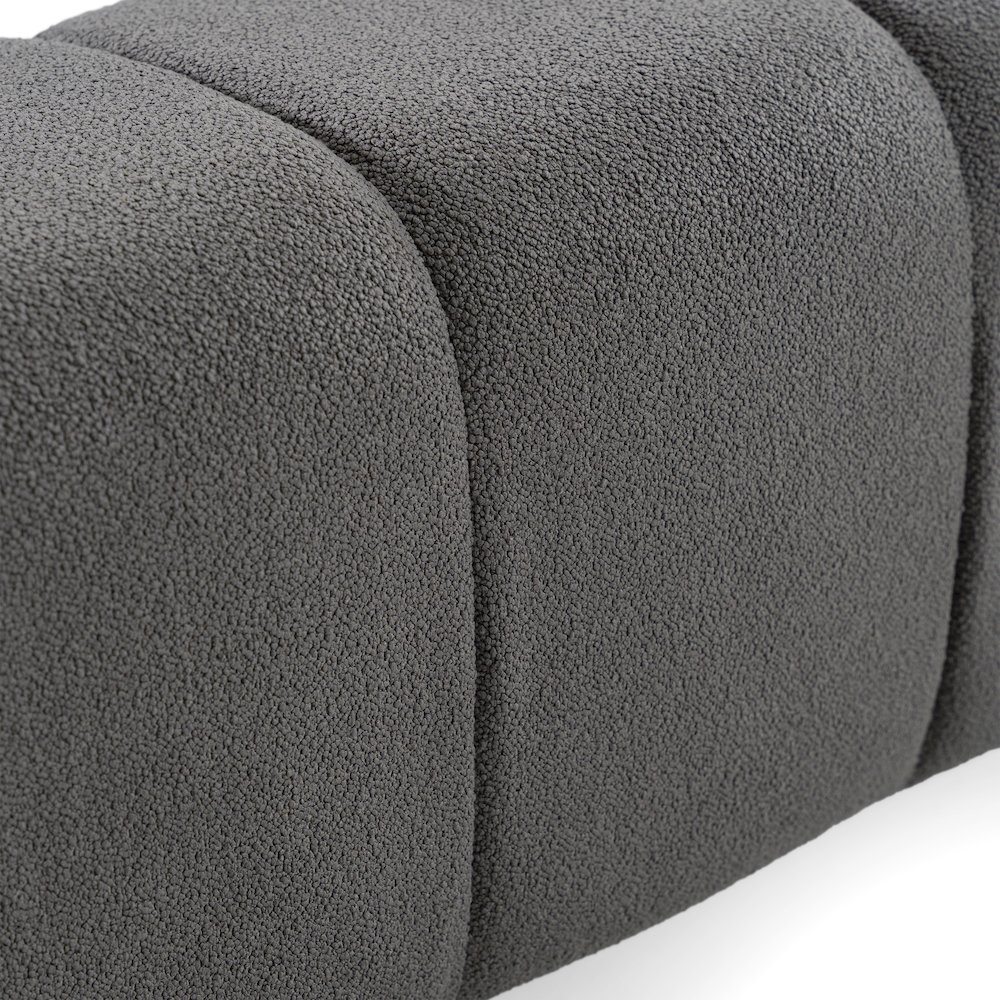 Tyree - Modern Tufted Grey Fabric Eastern King Bed. Picture 5