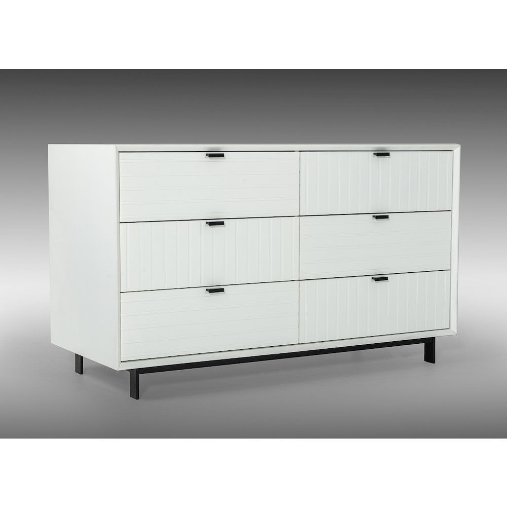 Nova Domus Valencia Contemporary White Dresser. Picture 2