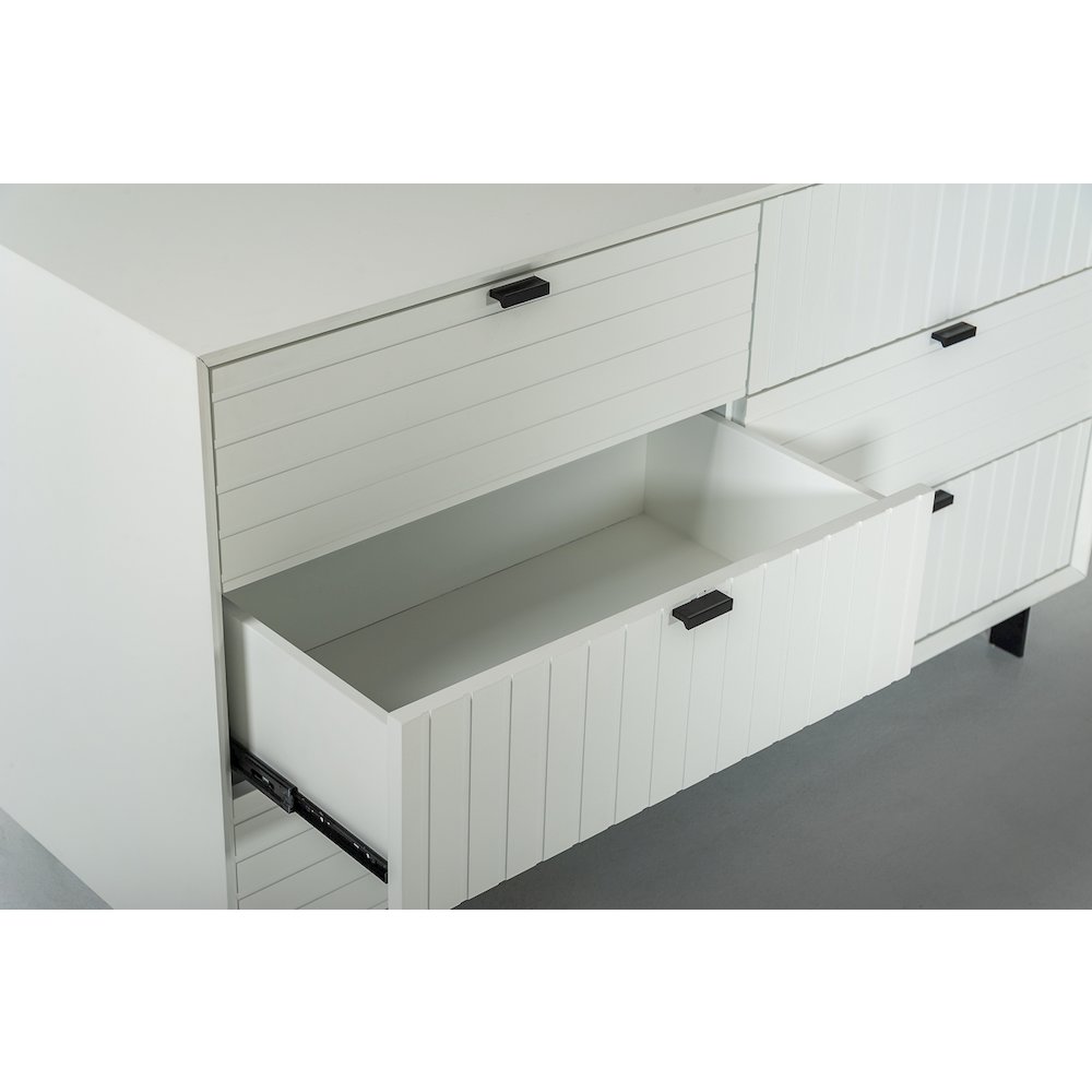 Nova Domus Valencia Contemporary White Dresser. Picture 3