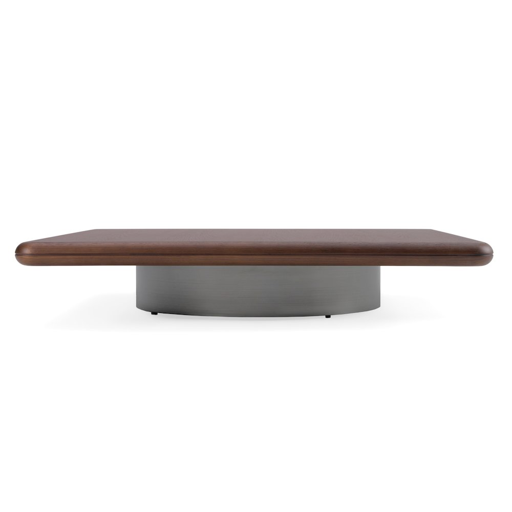 Valley - Modern Walnut Titanium Low Coffee Table. Picture 1