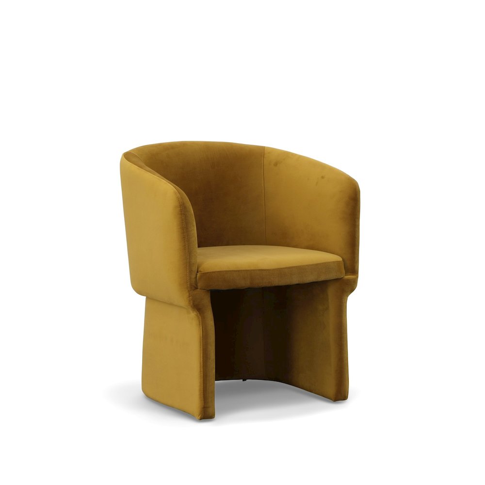 Modrest Vassar - Burnt Umber Velvet Dining Chair. Picture 3