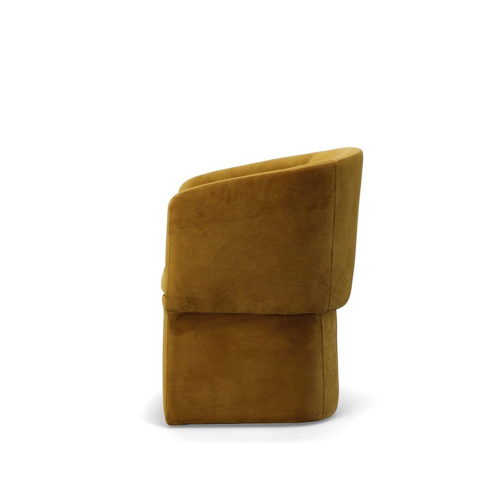 Modrest Vassar - Burnt Umber Velvet Dining Chair. Picture 5