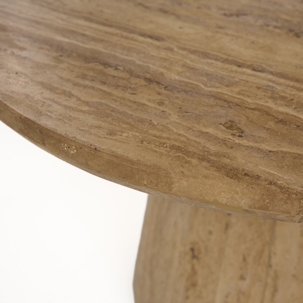 Velma - Modern Travertine Marble Coffee Table. Picture 3