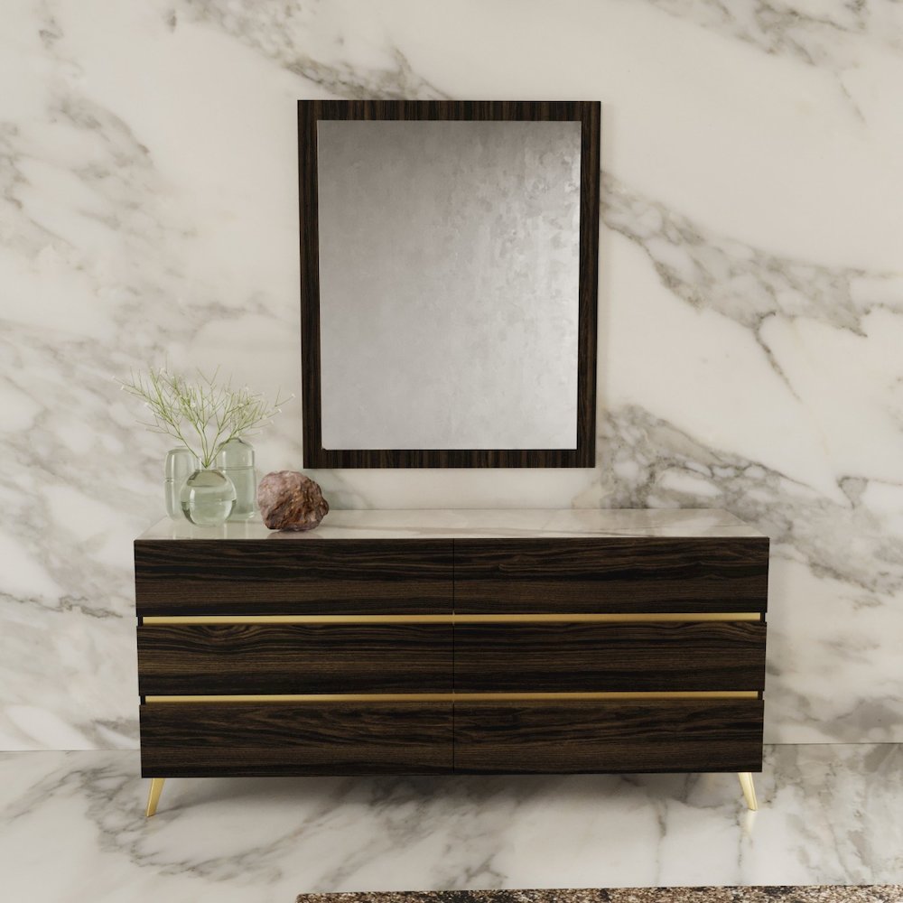 Nova Domus Velondra - Modern Eucalypto + Marble Dresser. Picture 3