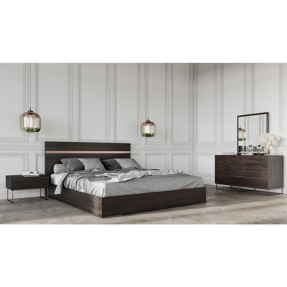Nova Domus Benzon Italian Modern Dark Rovere Dresser. Picture 2