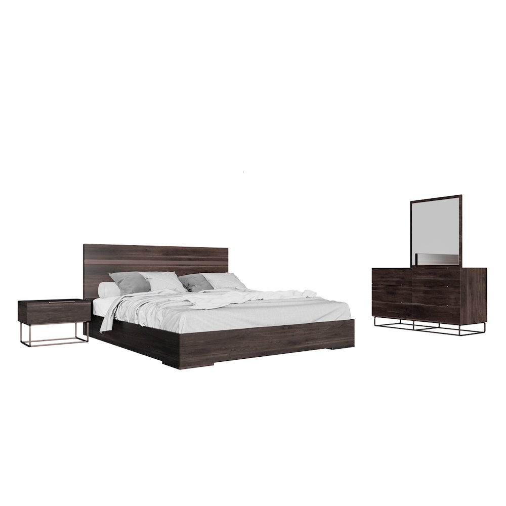 Nova Domus Benzon Italian Modern Dark Rovere Dresser. Picture 4