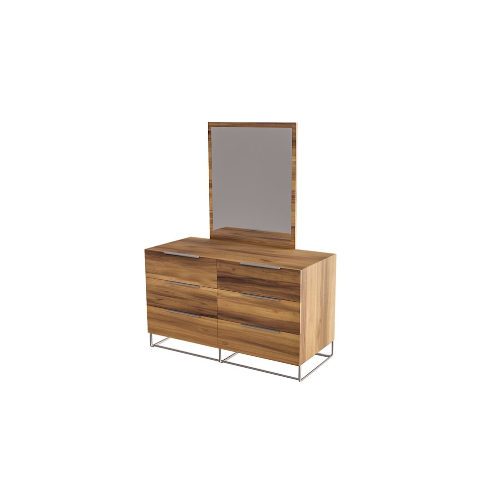 Nova Domus Lorenzo Italian Modern Light Oak Mirror. Picture 1