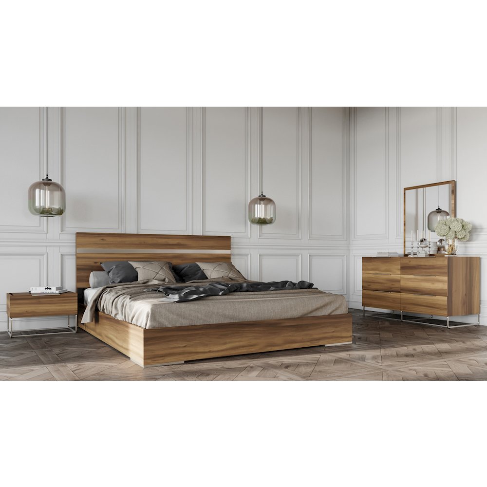 Nova Domus Lorenzo Italian Modern Light Oak Mirror. Picture 3