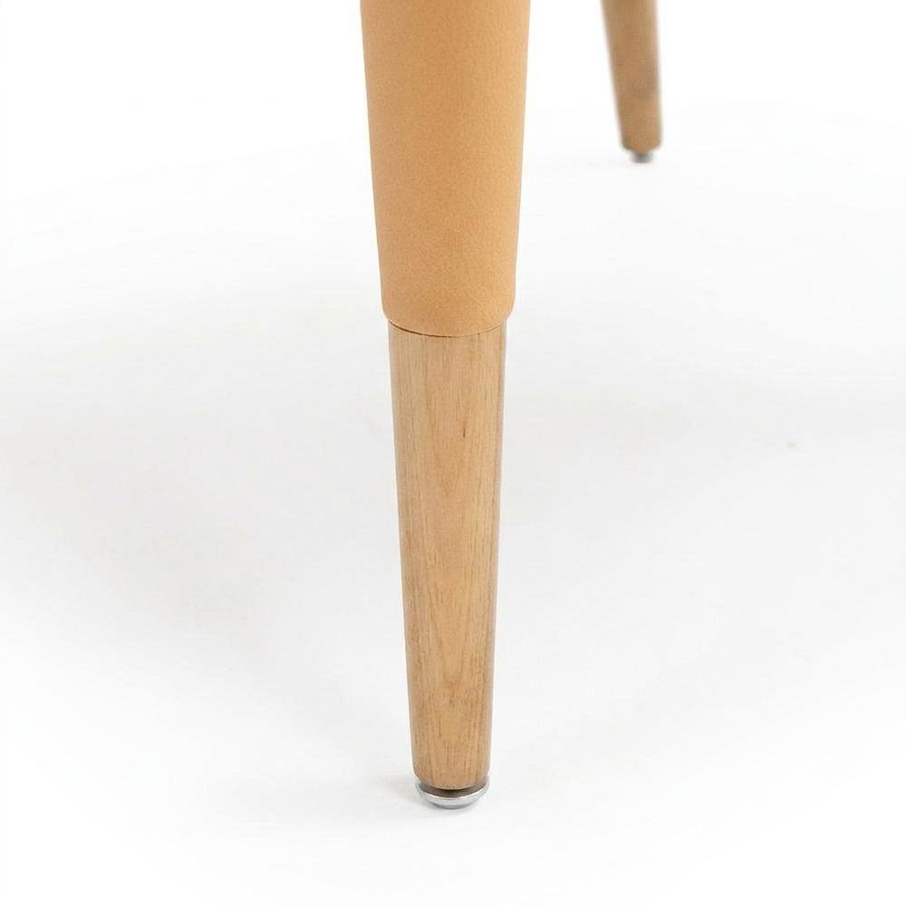 Modern Peach and Rosegold Dining Armchair with Stylish Design. Picture 7