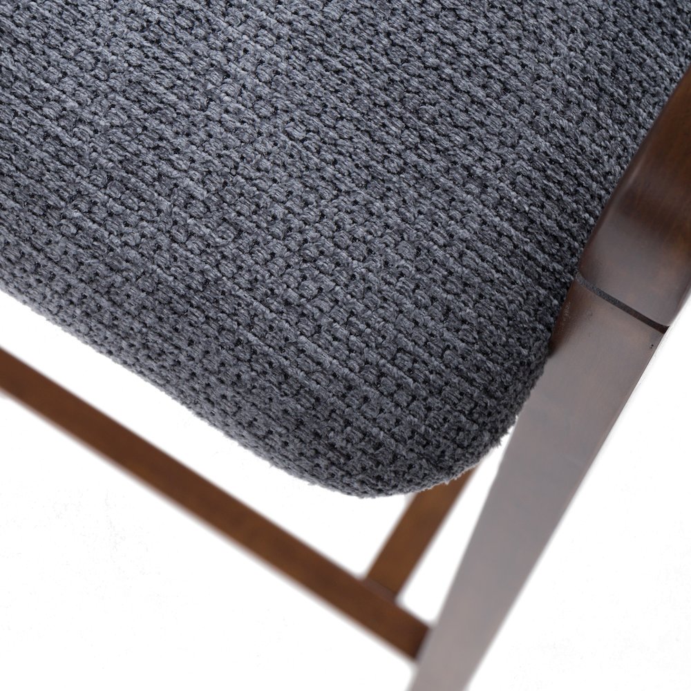Modrest Vougler - Modern Grey Fabric + Walnut Counter Chair (Set of 2). Picture 11