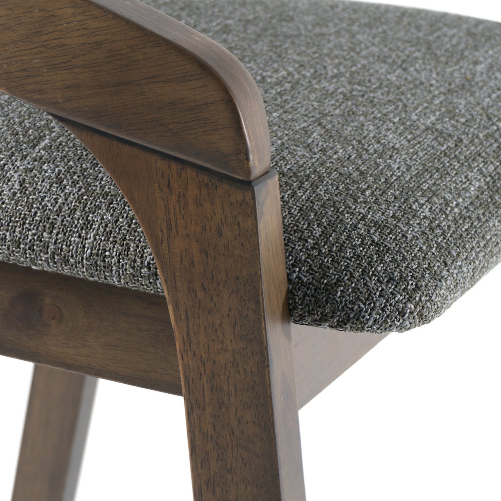 Modrest Vougler - Modern Grey Fabric + Wenge Counter Chair (Set of 2). Picture 7