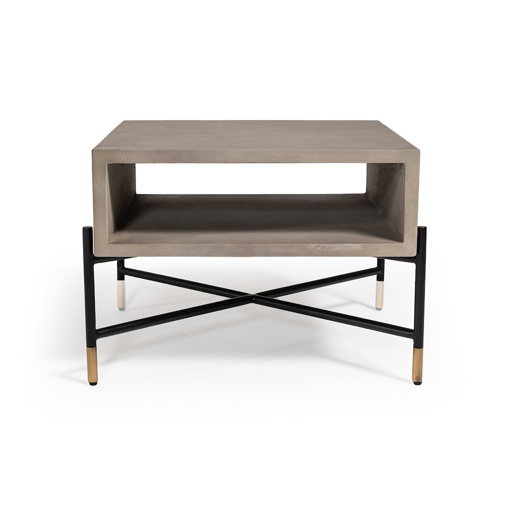 Modrest Walker Modern Concrete & Metal Coffee Table. Picture 2