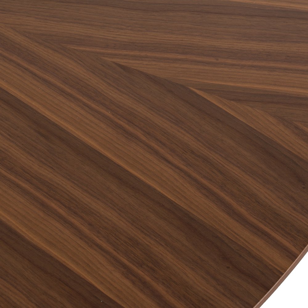 Modrest Weiss - Mid-Century Modern Walnut Round Dining Table. Picture 5