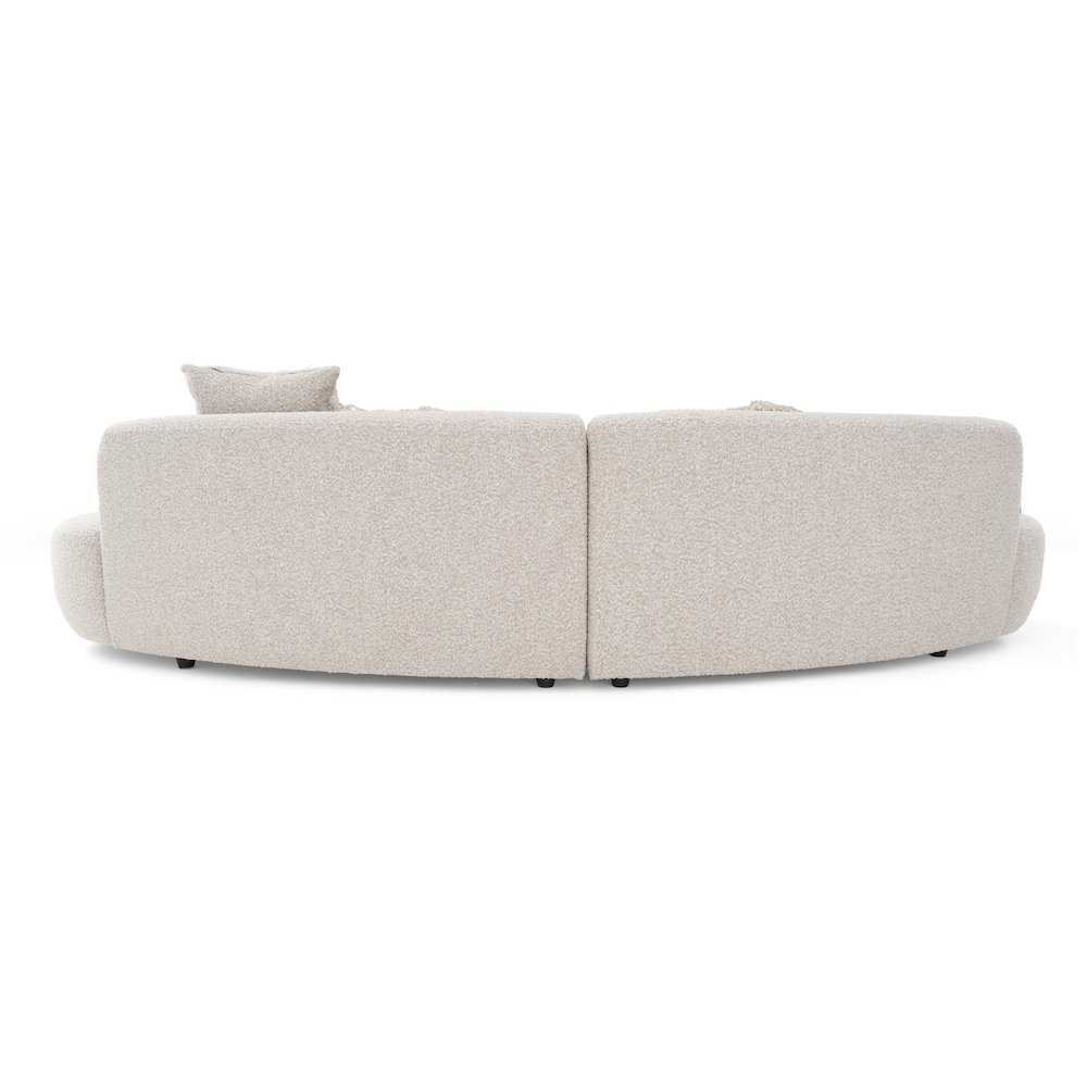 Divani Casa Weldon - Modern Grey Fabric Curved Sectional. Picture 5