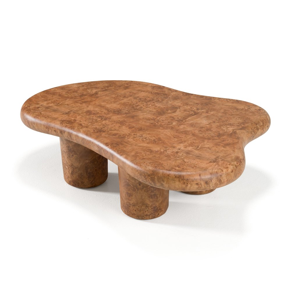 Modrest Weskan - Modern Faux Burl Coffee Table. Picture 4