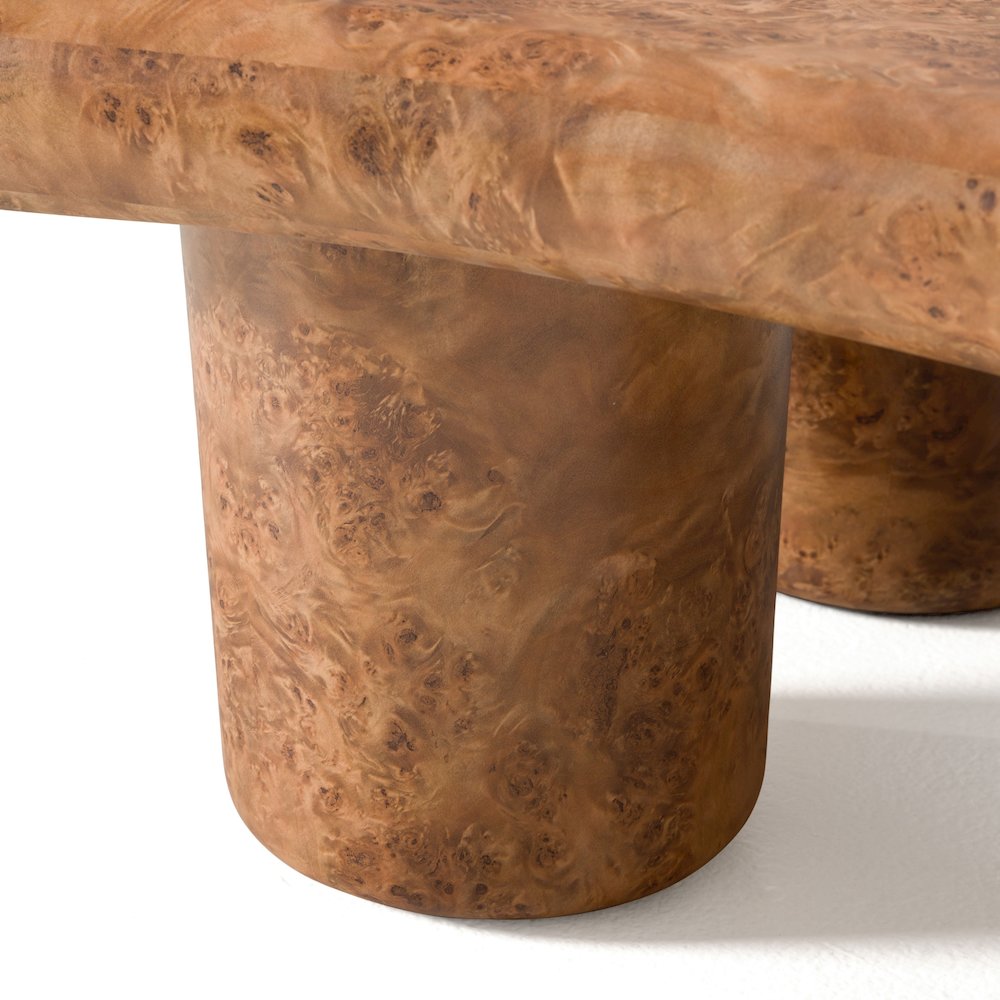 Modrest Weskan - Modern Faux Burl Coffee Table. Picture 7