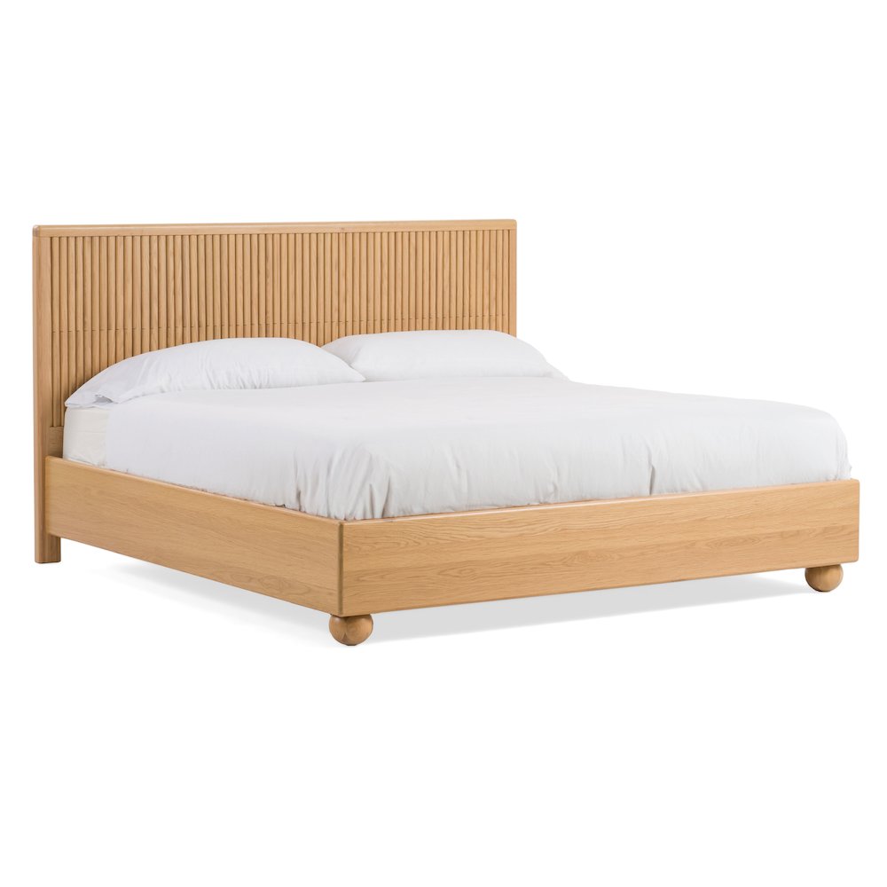 Modrest Winters - Queen Modern Natural Oak Bed. Picture 7