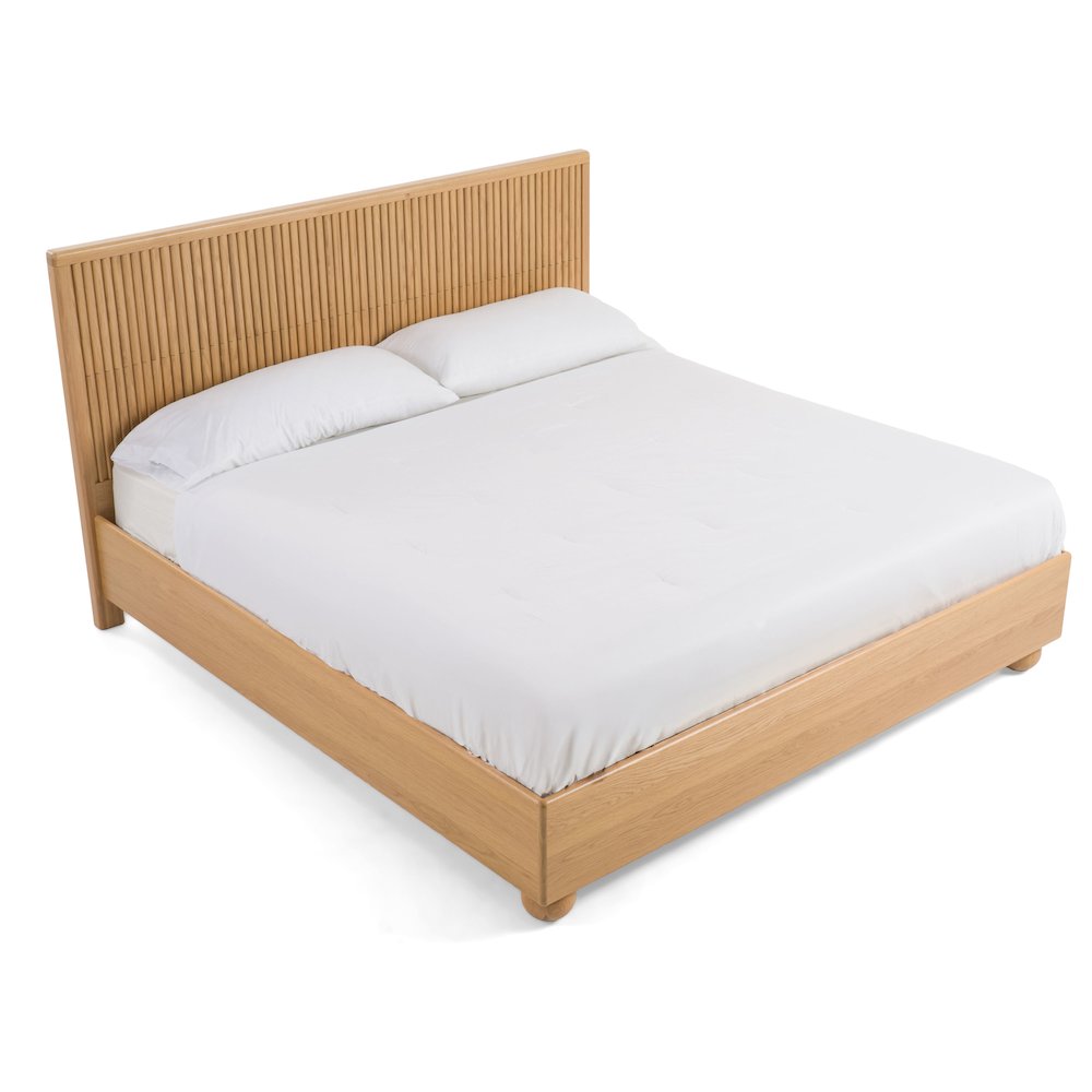Modrest Winters - Queen Modern Natural Oak Bed. Picture 6