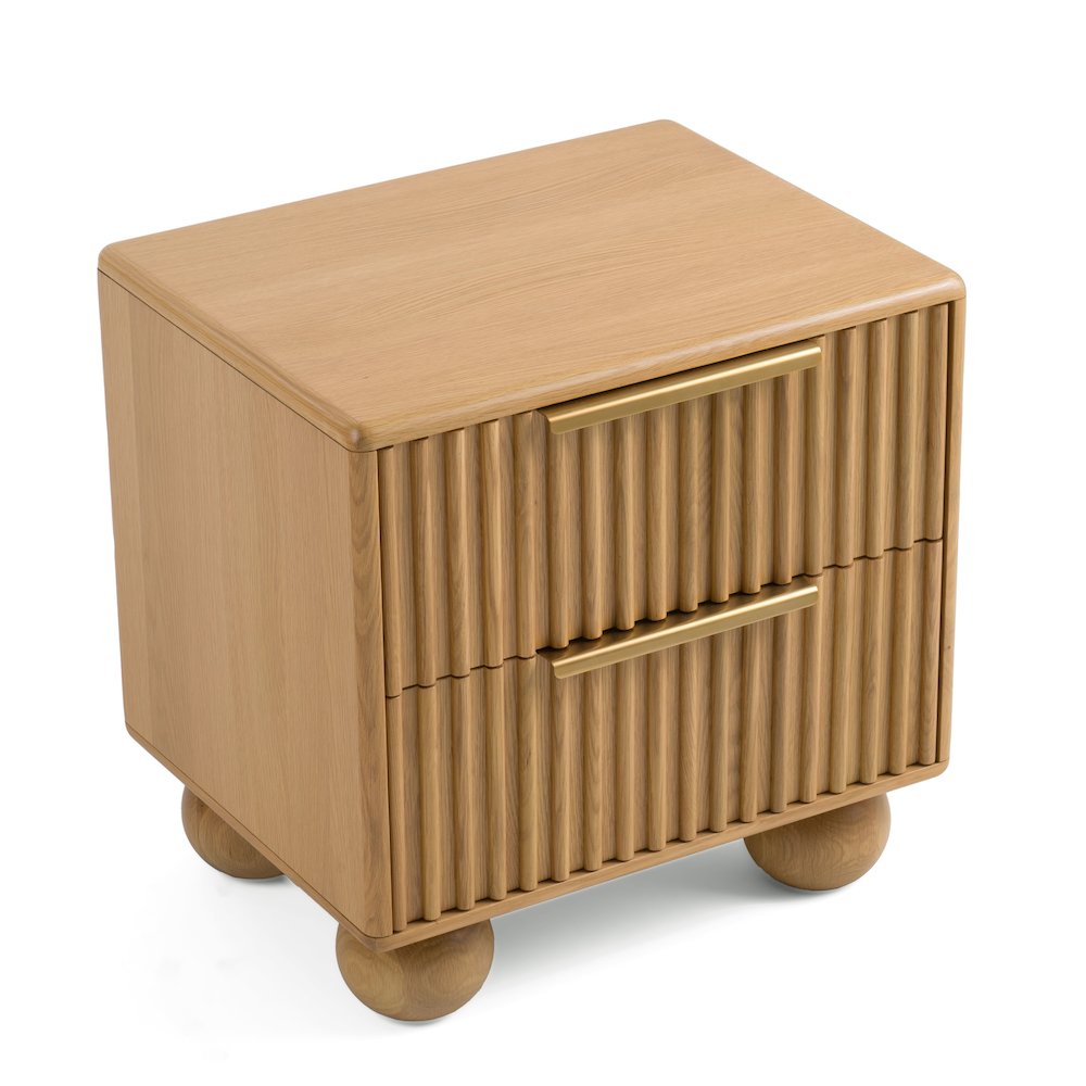 Modrest Winters - Modern Natural Oak Nightstand. Picture 6