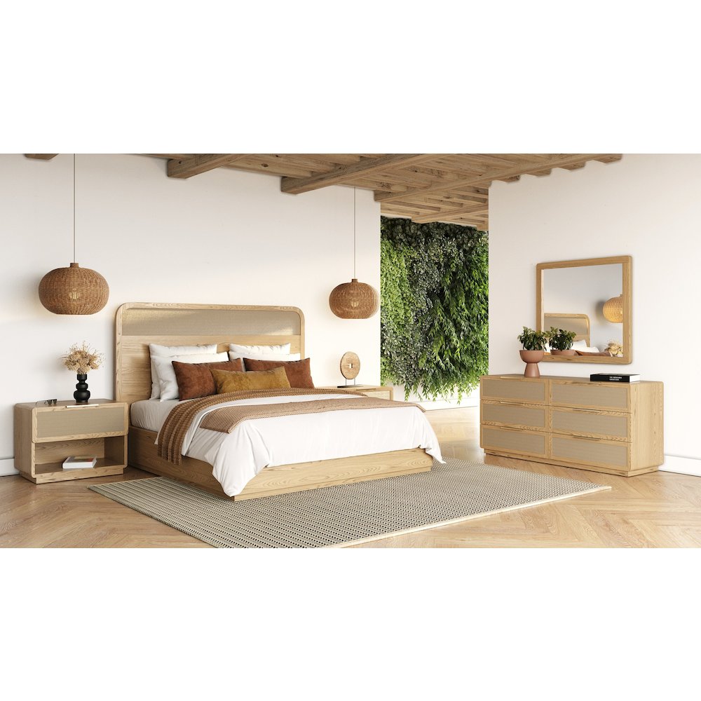 Modrest Gavin - Modern Natural Ash Mirror. Picture 4