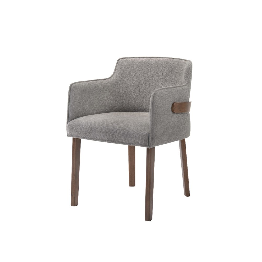 Modrest Jordan Modern Walnut & Grey Dining Set. Picture 1