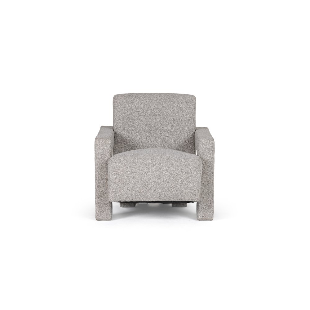 Modrest Wylie - Modern Light Grey-Beige Fabric Accent Chair. Picture 2