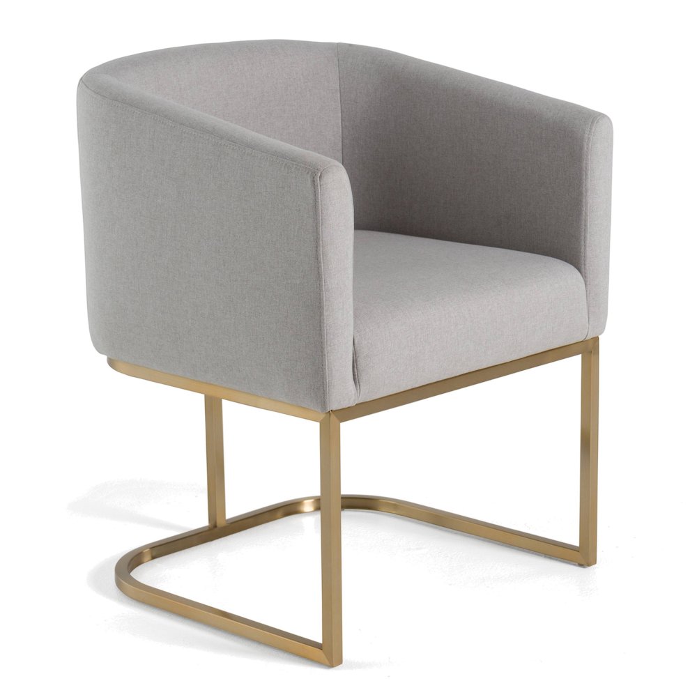 Modrest Yukon - Modern Light Grey Fabric Dining Chair. Picture 1
