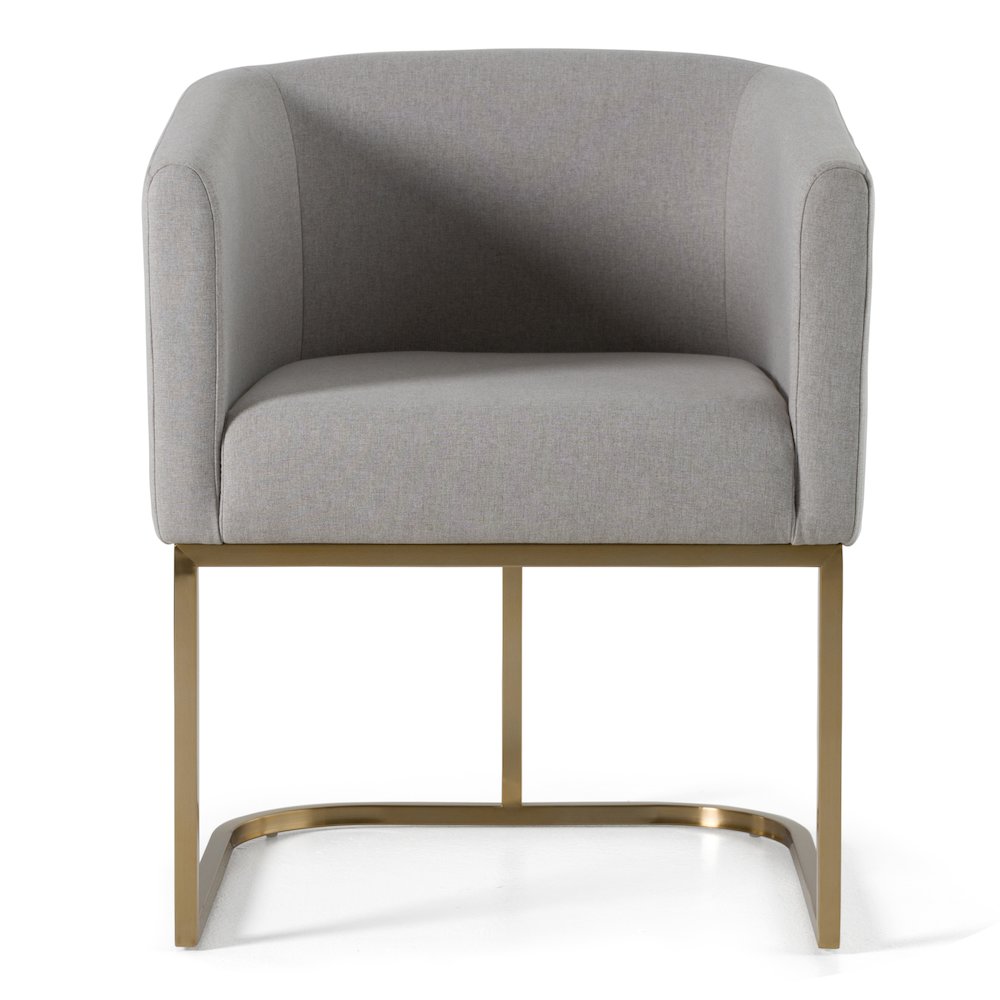 Modrest Yukon - Modern Light Grey Fabric Dining Chair. Picture 3