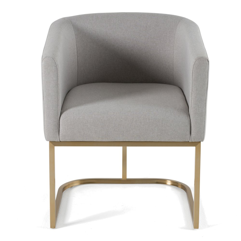 Modrest Yukon - Modern Light Grey Fabric Dining Chair. Picture 4