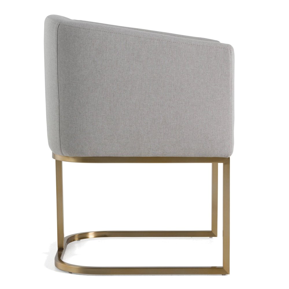 Modrest Yukon - Modern Light Grey Fabric Dining Chair. Picture 5