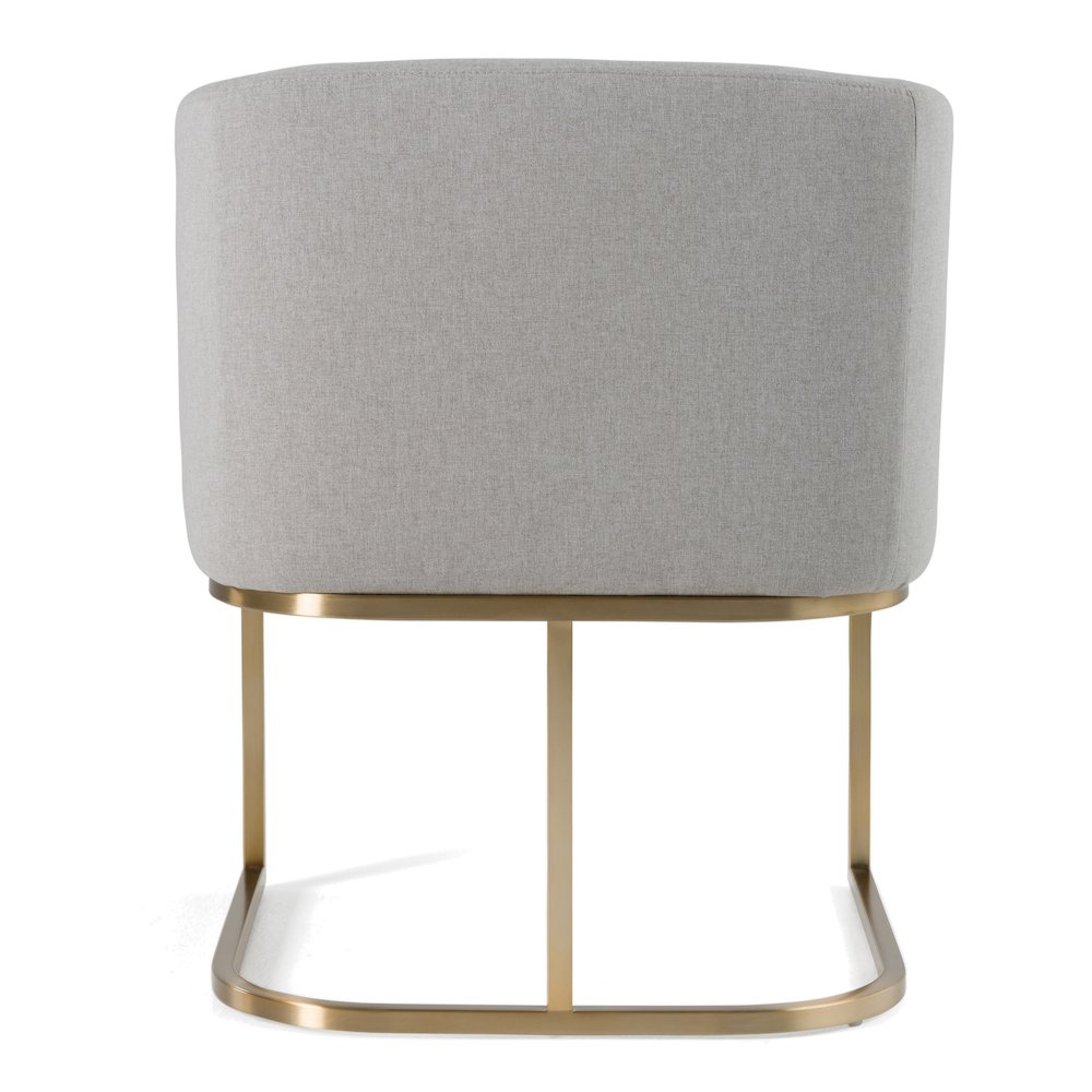 Modrest Yukon - Modern Light Grey Fabric Dining Chair. Picture 6