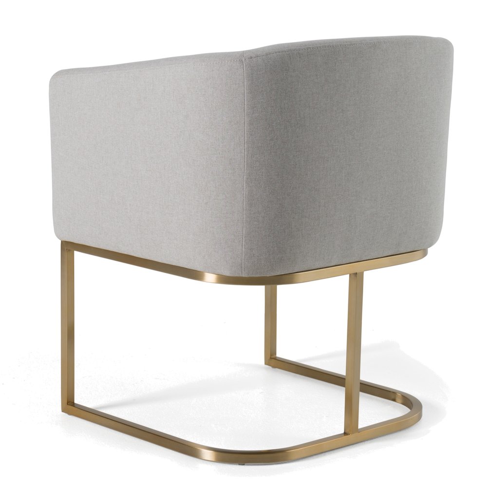 Modrest Yukon - Modern Light Grey Fabric Dining Chair. Picture 7