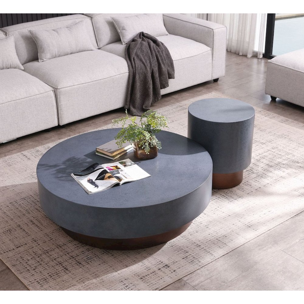 Modrest Zachary - Modern Metal & Antique Copper Coffee Table. Picture 2