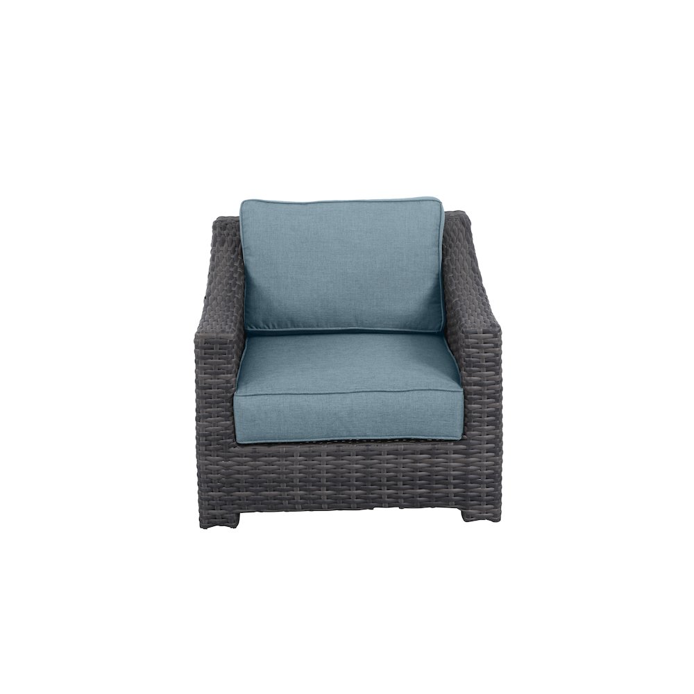 Bora Bora Wicker Rattan Club Chair with Olefin Cushion - Spa Cushion. Picture 1